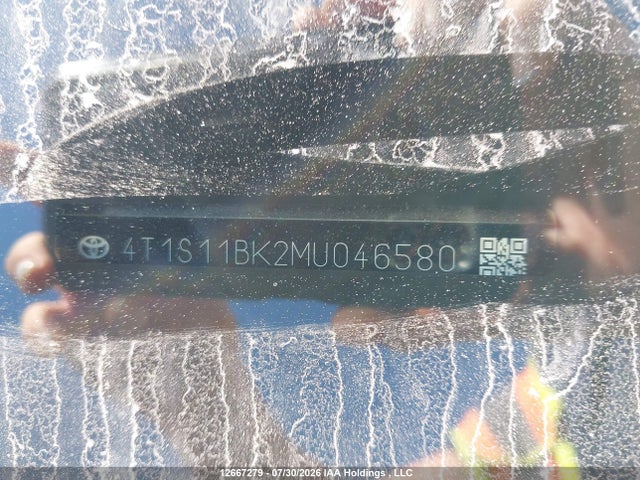 4T1S11BK2MU046580 Toyota CAMRY SE
