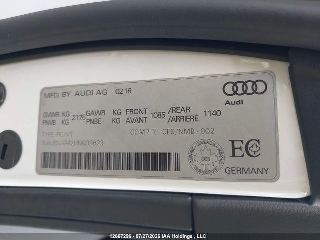Audi A4 Progressiv 2017 WAUBNAF42HN009823 Image 18