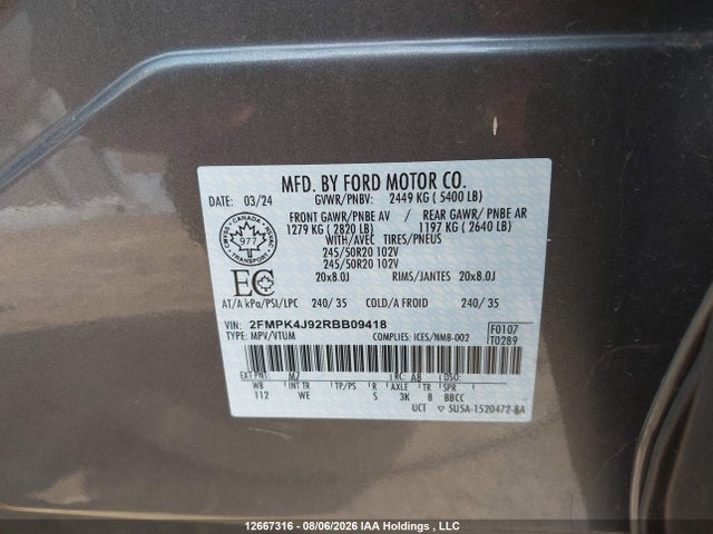 Ford Edge St Line 2024 2FMPK4J92RBB09418 Image 19