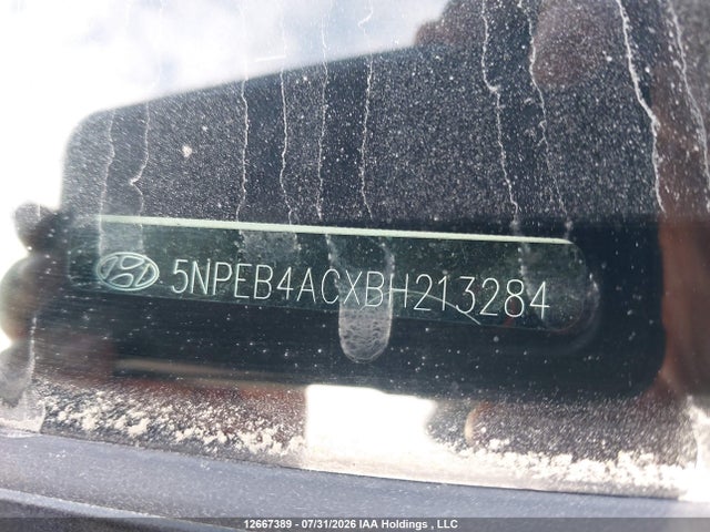 2011 Hyundai Sonata Gls მანქანა იყიდება აუქციონზე, vin: 5NPEB4ACXBH213284, აუქციონის ნომერი: 12667389