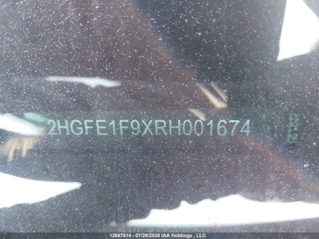 2HGFE1F9XRH001674 Honda Civic Touring