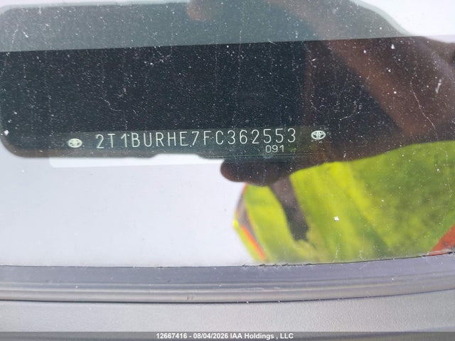 2015 Toyota Corolla S მანქანა იყიდება აუქციონზე, vin: 2T1BURHE7FC362553, აუქციონის ნომერი: 12667416