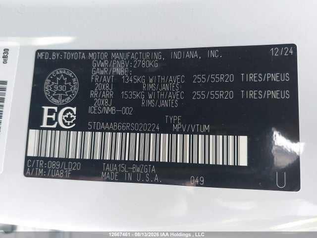 Lexus Tx 350 2024 5TDAAAB66RS020224 Image 9