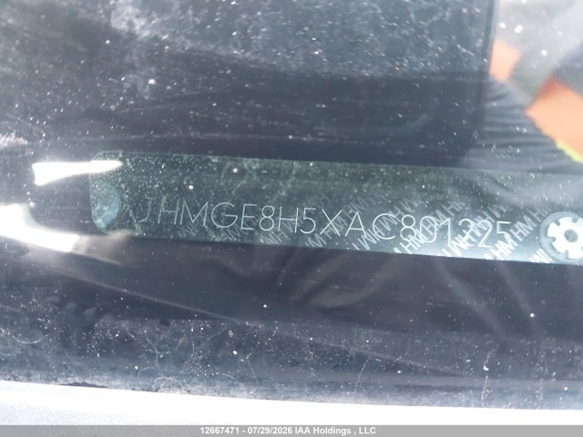 12667471 :رقم المزاد ، JHMGE8H5XAC801225 vin ، 2010 Honda Fit Lx مزاد بيع