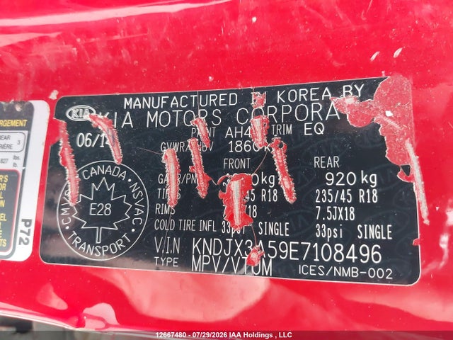 KIA Soul ! 2014 KNDJX3A59E7108496 Image 9