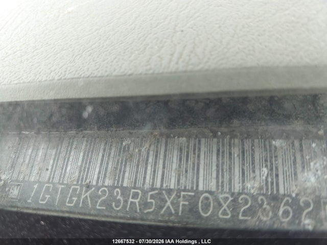 12667532 :رقم المزاد ، 1GTGK23R5XF082362 vin ، 1999 Gmc K2500 Sl/sle مزاد بيع