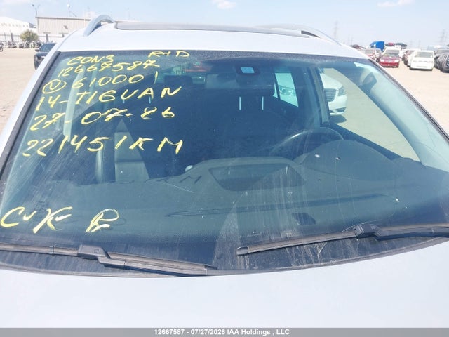 12667587 :رقم المزاد ، WVGJV3AX0EW610001 vin ، 2014 Volkswagen Tiguan S/se/sel/r-line مزاد بيع