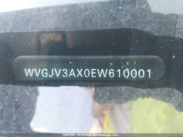 12667587 :رقم المزاد ، WVGJV3AX0EW610001 vin ، 2014 Volkswagen Tiguan S/se/sel/r-line مزاد بيع
