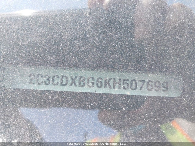 12667606 :رقم المزاد ، 2C3CDXBG6KH507699 vin ، 2019 Dodge Charger Sxt مزاد بيع