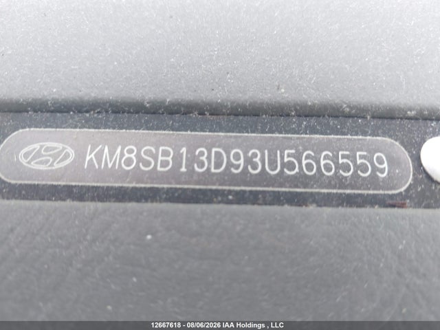 Aukcja sprzedaży 2003 Hyundai Santa Fe Gls, vin: KM8SB13D93U566559, numer aukcji: 12667618