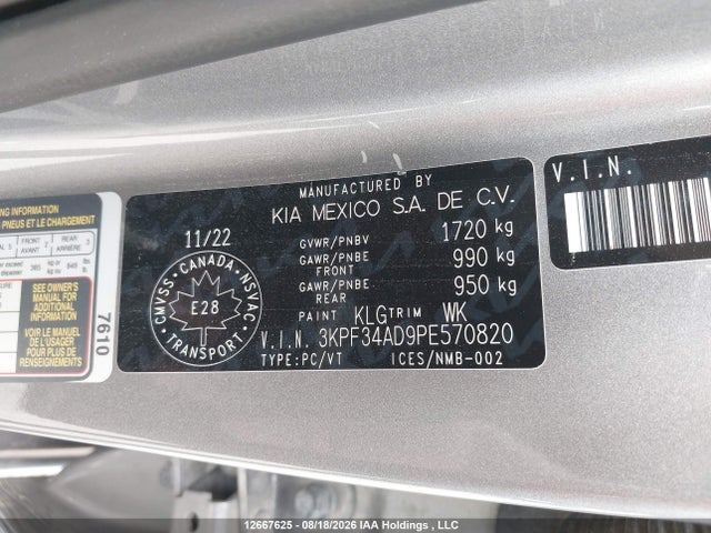 KIA Forte 2023 3KPF34AD9PE570820 Image 9