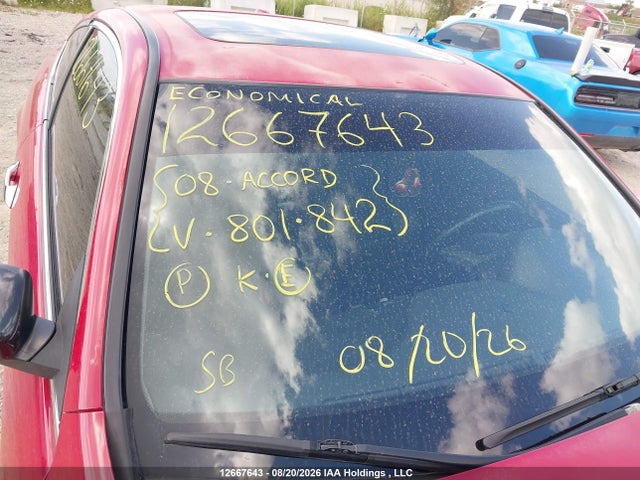 Aukcja sprzedaży 2008 Honda Accord Ex-l V6, vin: 1HGCS22818A801842, numer aukcji: 12667643