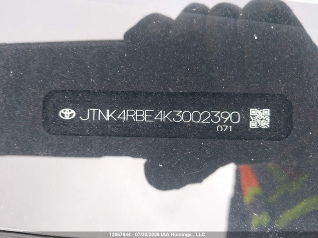 Продаж на аукціоні авто 2019 Toyota Corolla, vin: JTNK4RBE4K3002390, номер лоту: 12667644