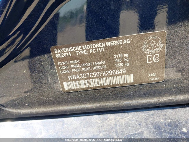 BMW 328 XI 2015 WBA3G7C50FK296849 Image 9