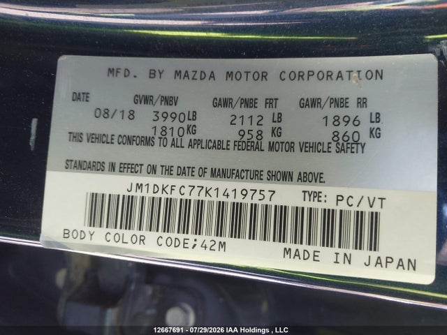 Mazda Cx-3 Touring 2019 JM1DKFC77K1419757 Image 9