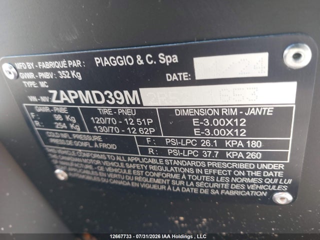 ZAPMD39M2R5201653 Vespa Gts/sei Giorni 300