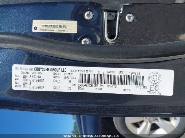 Aukcja sprzedaży 2014 Jeep Patriot, vin: 1C4NJRAB2ED686808, numer aukcji: 12667739