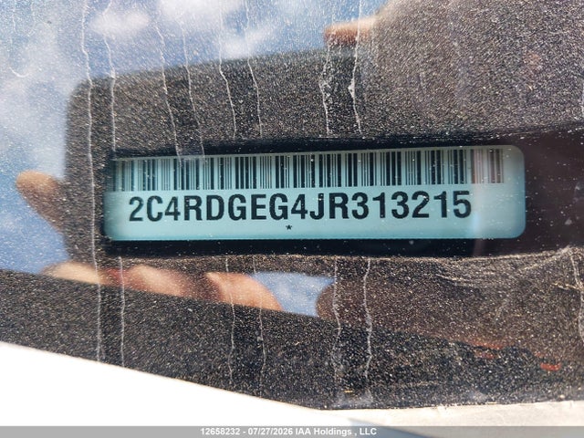 Продаж на аукціоні авто 2018 Dodge Grand Caravan Gt, vin: 2C4RDGEG4JR313215, номер лоту: 12658232