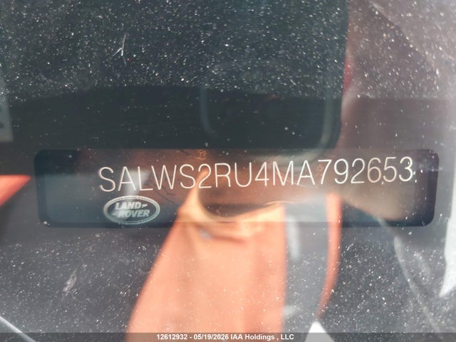 SALWS2RU4MA792653 Land Rover Range Rover Sport Hst Mhev
