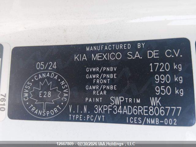 Aukcja sprzedaży 2024 Kia Forte Ex/ex+/ex Premium, vin: 3KPF34AD6RE806777, numer aukcji: 12667809