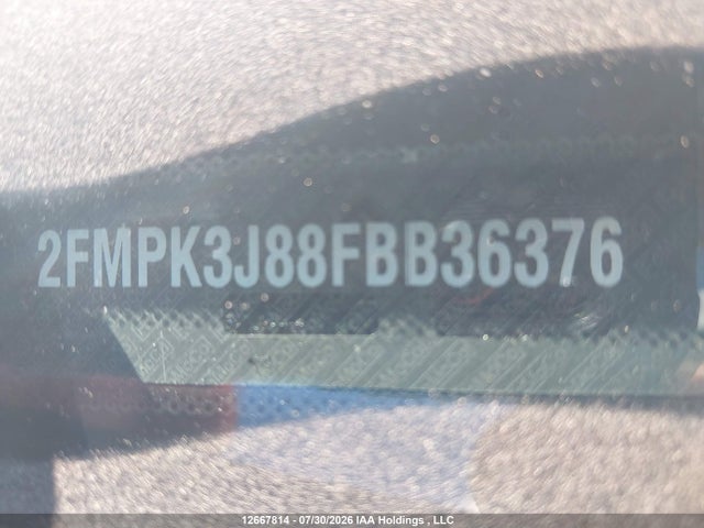 12667814 :رقم المزاد ، 2FMPK3J88FBB36376 vin ، 2015 Ford Edge Sel مزاد بيع