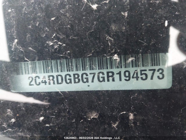Продаж на аукціоні авто 2016 Dodge Grand Caravan Se/sxt, vin: 2C4RDGBG7GR194573, номер лоту: 12625963