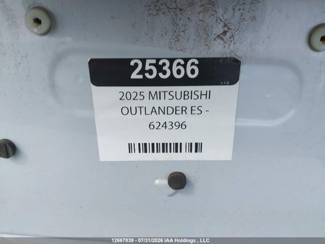 12667839 :رقم المزاد ، JA4J4UA86SZ624396 vin ، 2025 Mitsubishi Outlander Es S-awc مزاد بيع