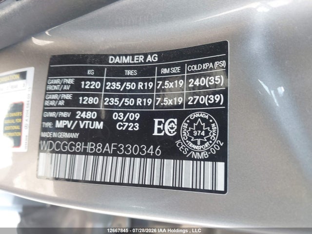 Продаж на аукціоні авто 2010 Mercedes-benz Glk 350 4matic, vin: WDCGG8HB8AF330346, номер лоту: 12667845