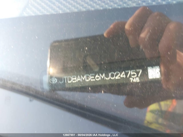 Продаж на аукціоні авто 2021 Toyota Corolla Hybrid Base W/li Battery, vin: JTDBAMDE6MJ024757, номер лоту: 12667851