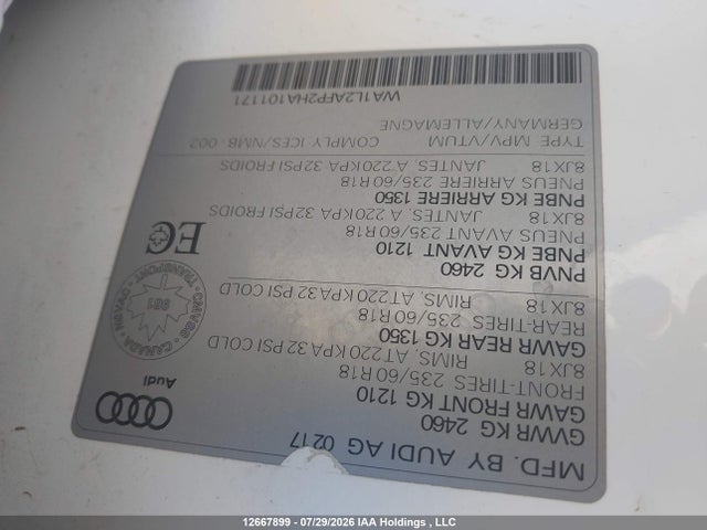 Audi Q5 Premium Plus 2017 WA1L2AFP2HA101171 Image 9