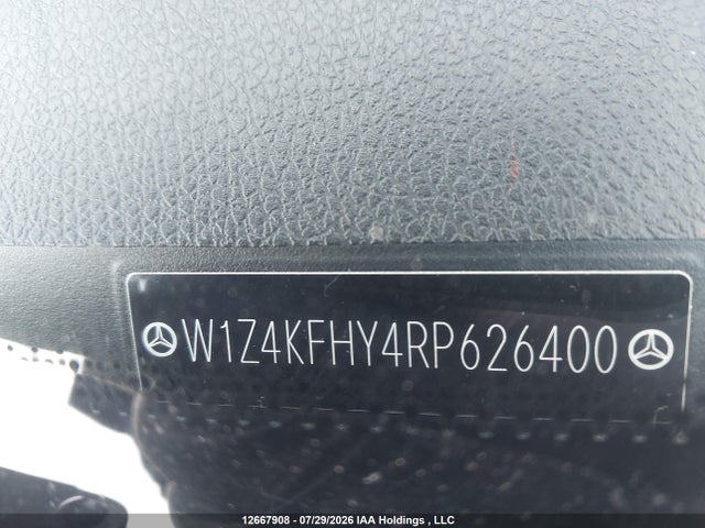 12667908 :رقم المزاد ، W1Z4KFHY4RP626400 vin ، 2024 Mercedes-benz Sprinter 2500 High Roof 4-cyl Diesel مزاد بيع