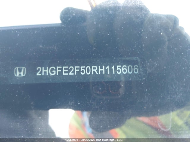 12667991 :رقم المزاد ، 2HGFE2F50RH115606 vin ، 2024 Honda Civic Sport مزاد بيع