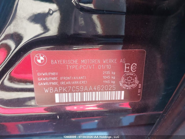 Aukcja sprzedaży 2010 Bmw 328i Xdrive, vin: WBAPK7C59AA462025, numer aukcji: 12668009