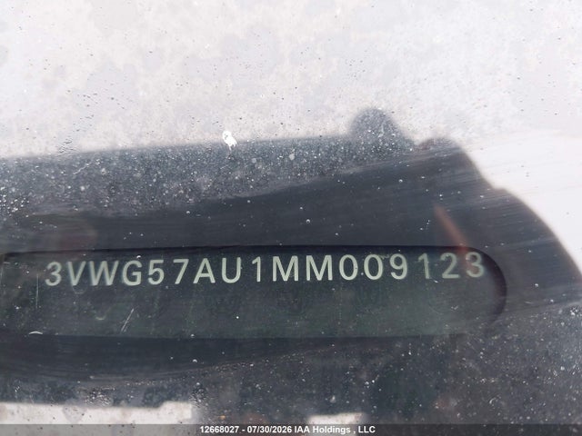 Продажа на аукционе авто 2021 Volkswagen Golf, vin: 3VWG57AU1MM009123, номер лота: 12668027