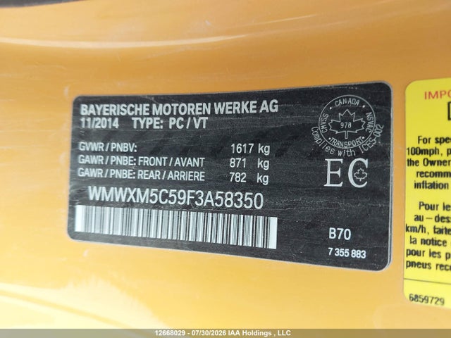 Mini 3 Door Cooper 2015 WMWXM5C59F3A58350 Image 18