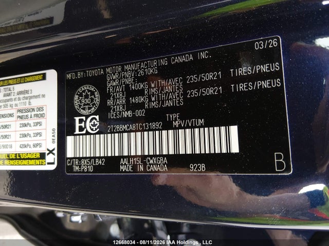 Lexus Rx 350h 2026 2T2BBMCA8TC131892 Image 9
