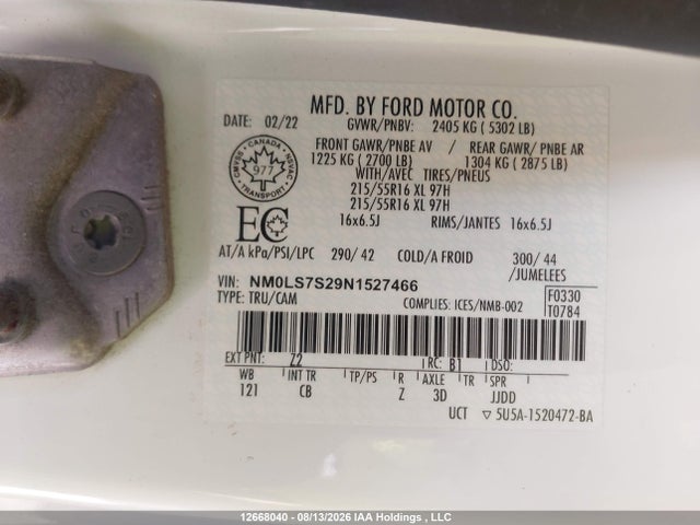Ford Transit Connect Xl 2022 NM0LS7S29N1527466 Image 9
