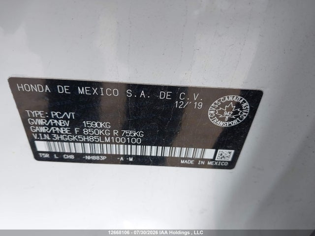 Honda Fit 2020 3HGGK5H85LM100100 Image 9