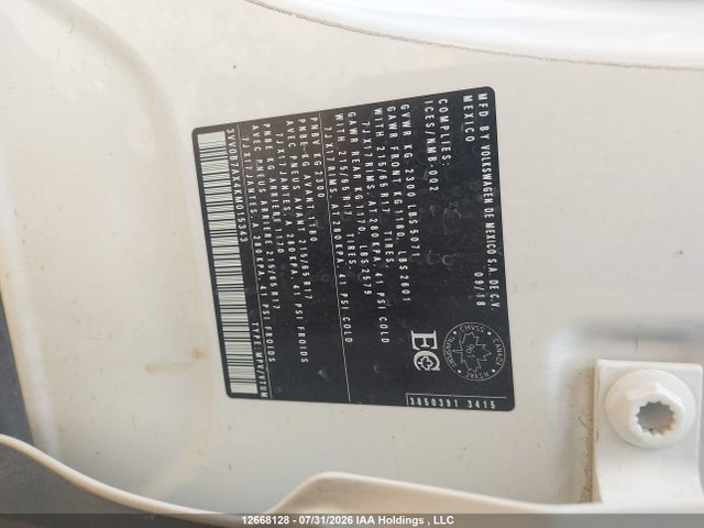 Aukcja sprzedaży 2019 Volkswagen Tiguan S, vin: 3VV0B7AX4KM015343, numer aukcji: 12668128