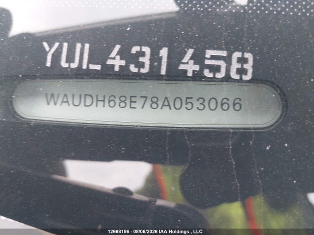 Auction sale of the 2008 Audi A4 Quattro, vin: WAUDH68E78A053066, lot number: 12668186