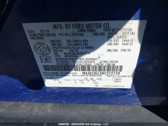 Ford Ecosport Se 2019 MAJ6S3GLXKC272729 Image 20