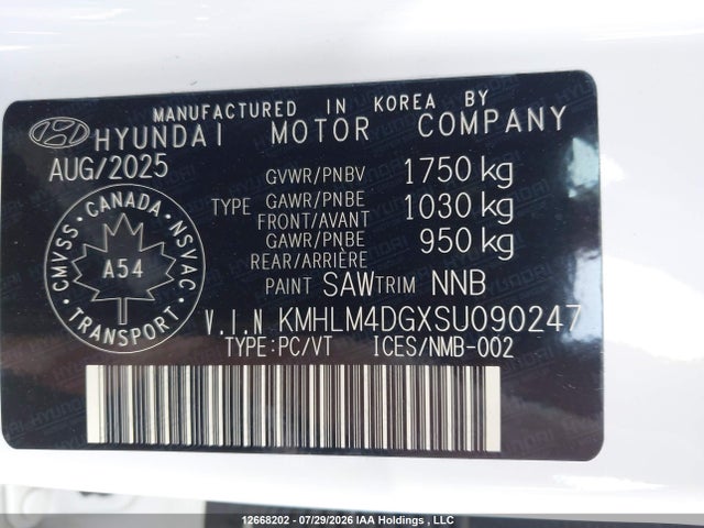 Продаж на аукціоні авто 2025 Hyundai Elantra Essential, vin: KMHLM4DGXSU090247, номер лоту: 12668202