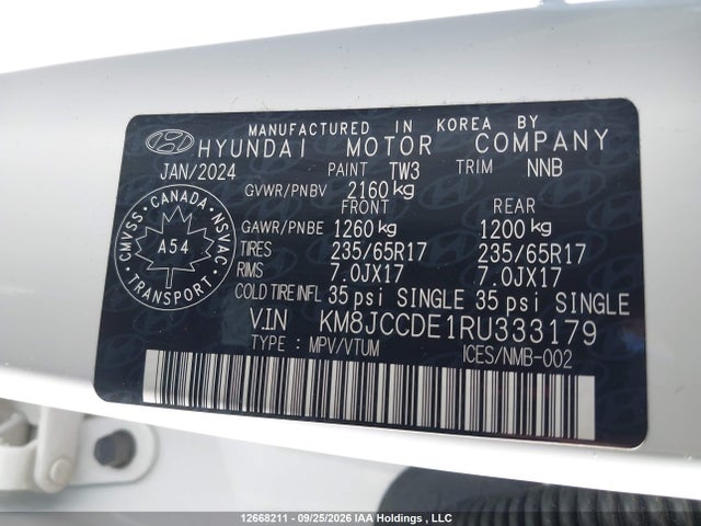 Hyundai Tucson 2024 KM8JCCDE1RU333179 Image 17
