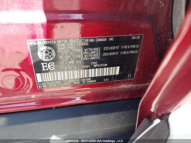 Toyota RAV4 LE 2020 2T3B1RFV8LC119381 Image 9