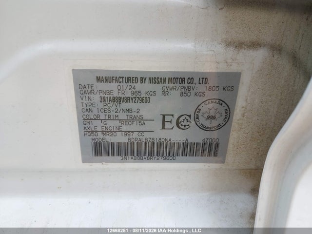 Продаж на аукціоні авто 2024 Nissan Sentra, vin: 3N1AB8BV8RY279600, номер лоту: 12668281