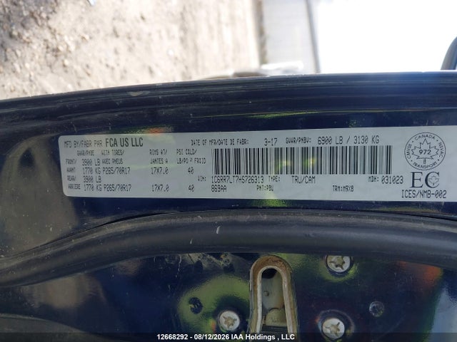 RAM 1500 Slt 2017 1C6RR7LT7HS726313 Image 9