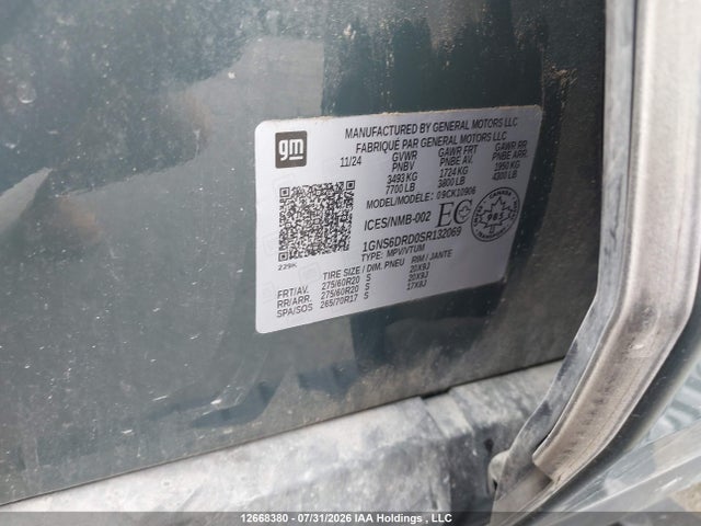 1GNS6DRD0SR132069 Chevrolet Suburban K1500 Z71