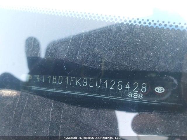 12668418 :رقم المزاد ، 4T1BD1FK9EU126428 vin ، 2014 Toyota Camry Hybrid/le/xle مزاد بيع