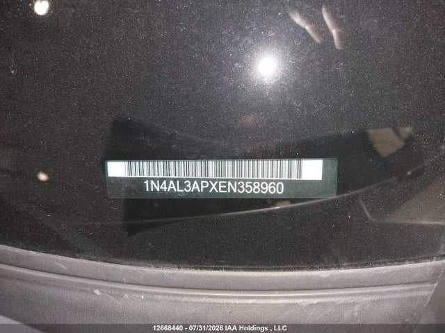 12668440 :رقم المزاد ، 1N4AL3APXEN358960 vin ، 2014 Nissan Altima 2.5/2.5 S/2.5 Sl/2.5 Sv مزاد بيع