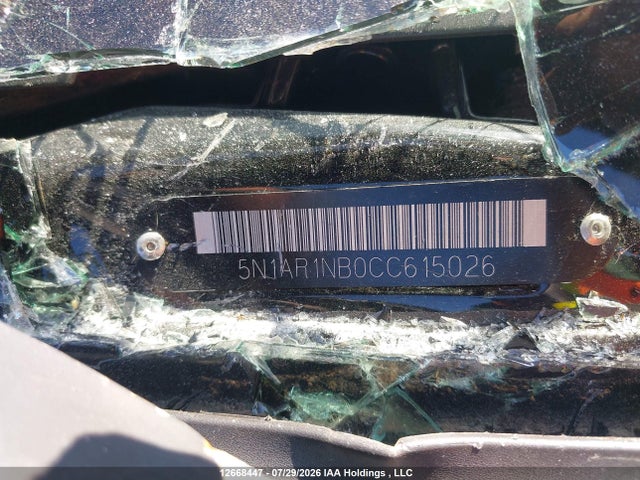 12668447 :رقم المزاد ، 5N1AR1NB0CC615026 vin ، 2012 Nissan Pathfinder Le/s/sv مزاد بيع